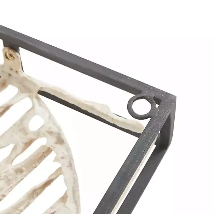 Kirklands Home Wall Plaques|Paper Cloaked Leaves Metal Plaque White