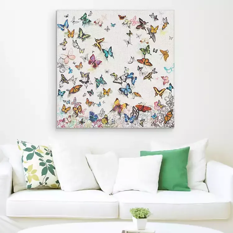 Kirklands Home Canvas Art|Papillon Canvas Art Print Multi