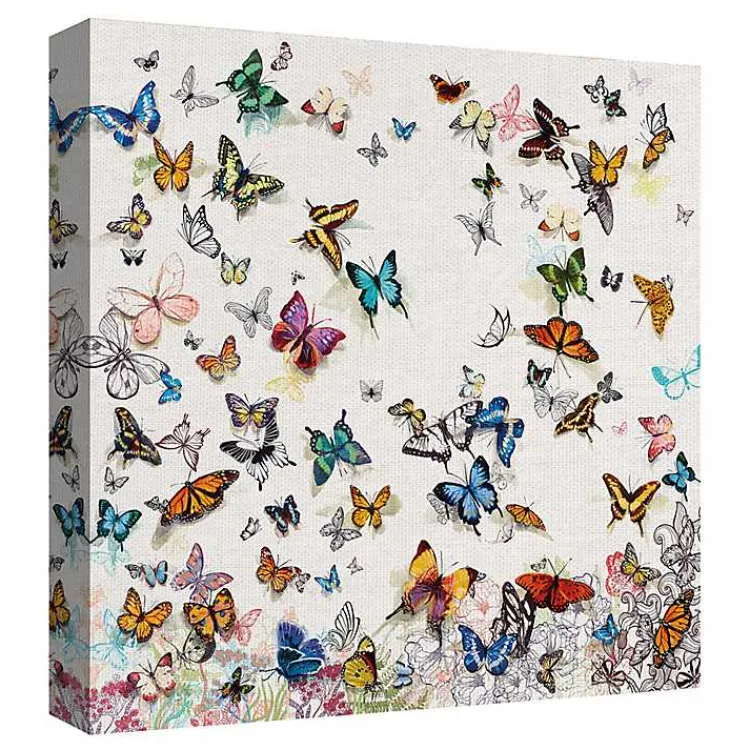 Kirklands Home Canvas Art|Papillon Canvas Art Print Multi