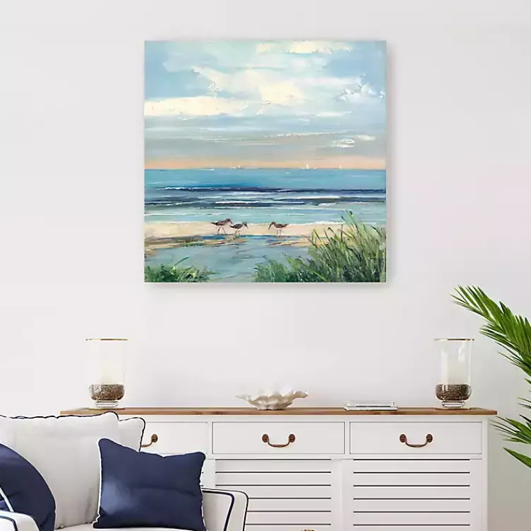 Kirklands Home Canvas Art|Paradise Beach Canvas Art Print, 30x30 in. Blue