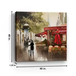 Kirklands Home Canvas Art|Paris in the Rain Giclee Canvas Art Print Multi