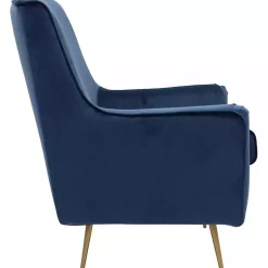 Kirklands Home Accent Chairs|Parisian Velvet Lana Accent Chair Blue