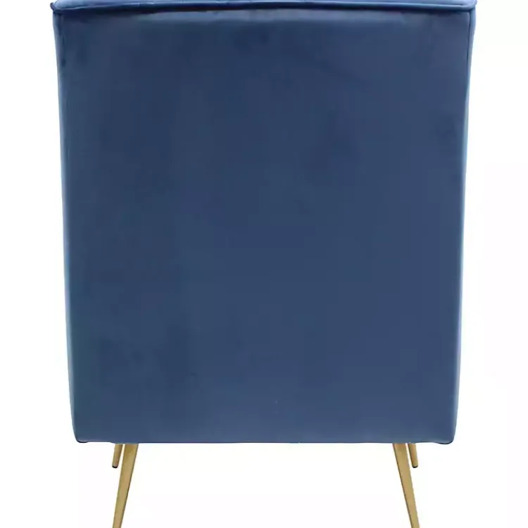 Kirklands Home Accent Chairs|Parisian Velvet Lana Accent Chair Blue