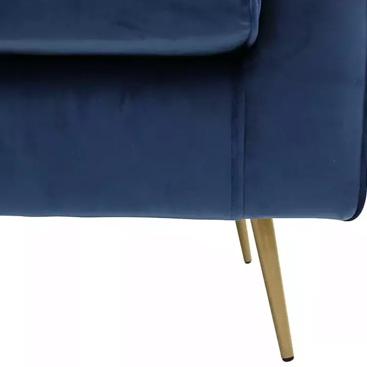 Kirklands Home Accent Chairs|Parisian Velvet Lana Accent Chair Blue