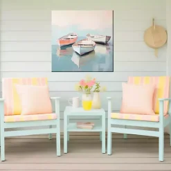 Kirklands Home Outdoor Wall Decor|Pastel Boats Outdoor Canvas Art Print