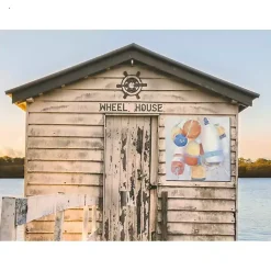 Kirklands Home Outdoor Wall Decor|Pastel Buoys Outdoor Canvas Art Print