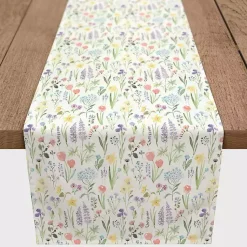 Kirklands Home Table Linens|Pastel Floral Stems Table Runner, 72 in. Multi