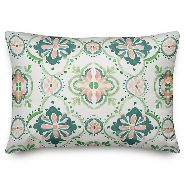 Kirklands Home Outdoor Cushions & Pillows|Pastel Medallions Outdoor Accent Pillow