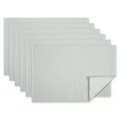 Kirklands Home Table Linens|Pastel Misty Dobby Placemats, Set of 6 Blue