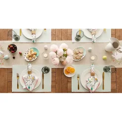 Kirklands Home Table Linens|Pastel Misty Dobby Placemats, Set of 6 Blue