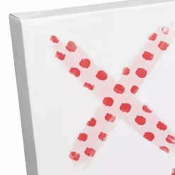 Hot Patterned XOXO Hearts Canvas Art Print Valentines Day Decorations