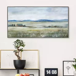 Kirklands Home Canvas Art|Patterson's Farm Framed Canvas Art Print Green