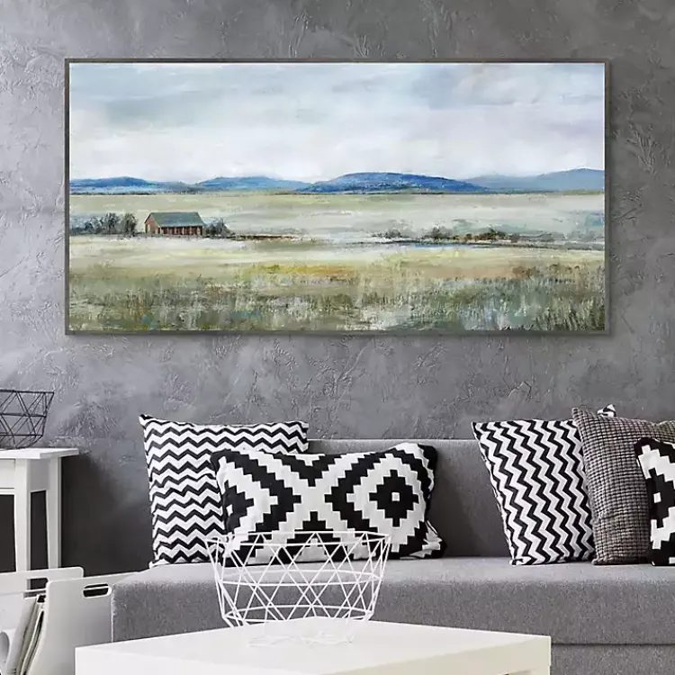 Kirklands Home Canvas Art|Patterson's Farm Framed Canvas Art Print Green