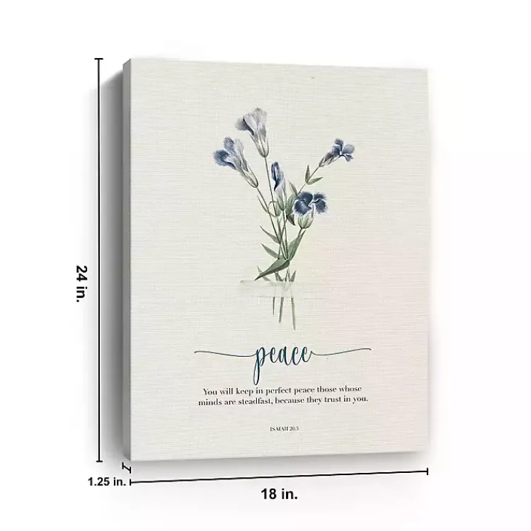 Kirklands Home Wall Quotes & Signs|Peace Affirmations Canvas Art Print, 18x24 in.