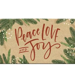 Online Peace Love and Joy Christmas Coir Doormat Outdoor Christmas Decorations
