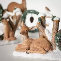Best Peace, Noel, and Joy Woodland Statues, Set of 3 Christmas Decorations