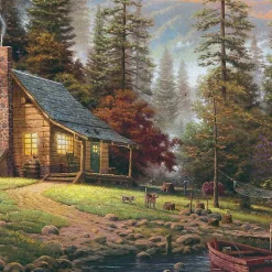 Kirklands Home Canvas Art|Peaceful Retreat Framed Canvas Art Print