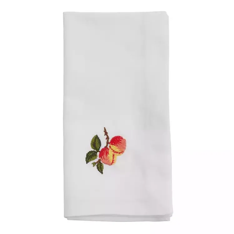 Kirklands Home Table Linens|Peach Embroidered 4-pc. Napkin Set