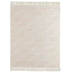 Online Peach Shimmer Stripe Woven Throw Blankets & Throws