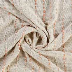 Online Peach Shimmer Stripe Woven Throw Blankets & Throws