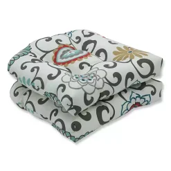 Kirklands Home Outdoor Cushions & Pillows|Peachtini Pom Pom Play Wicker Cushions, Set of 2