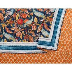 Kirklands Home Quilts|Peacock Garden King 3-pc. Quilt Set Orange