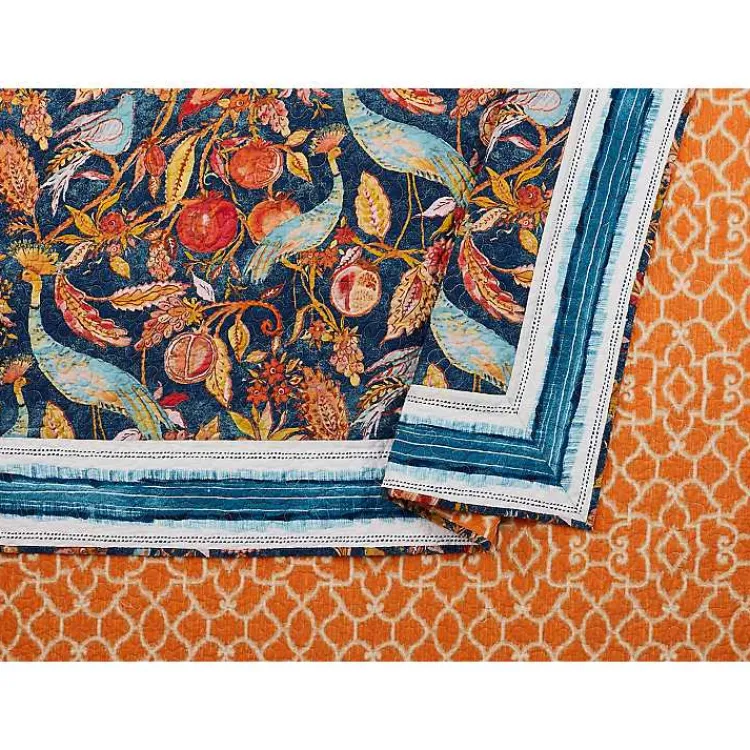 Kirklands Home Quilts|Peacock Garden King 3-pc. Quilt Set Orange