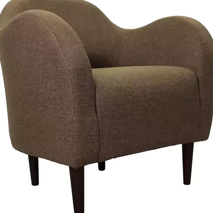 Kirklands Home Accent Chairs|Pecan Julian Upholstered Accent Chair Brown