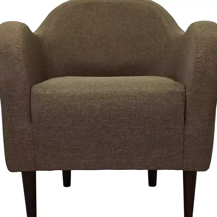 Kirklands Home Accent Chairs|Pecan Julian Upholstered Accent Chair Brown