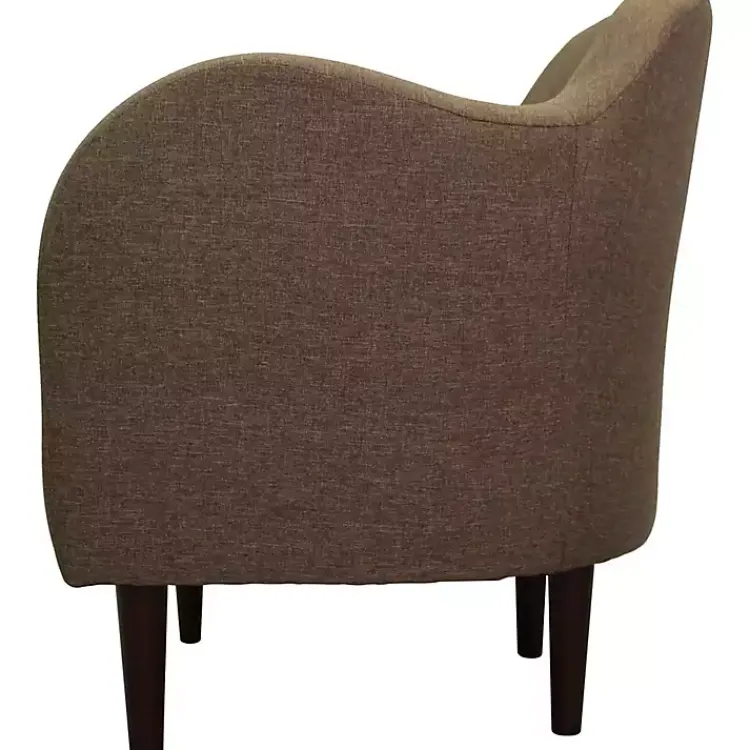 Kirklands Home Accent Chairs|Pecan Julian Upholstered Accent Chair Brown