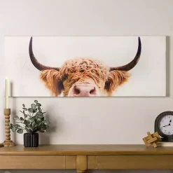 Kirklands Home Canvas Art|Peek-A-Boo Cow Canvas Art Print