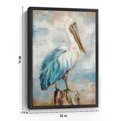 Kirklands Home Canvas Art|Pelican Perch Framed Canvas Art Print, 32x48 in.
