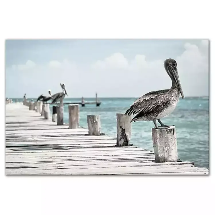 Kirklands Home Canvas Art|Perched Pelican Canvas Art Print