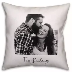 Kirklands Home Outdoor Cushions & Pillows|Personalized Black and White Pillow