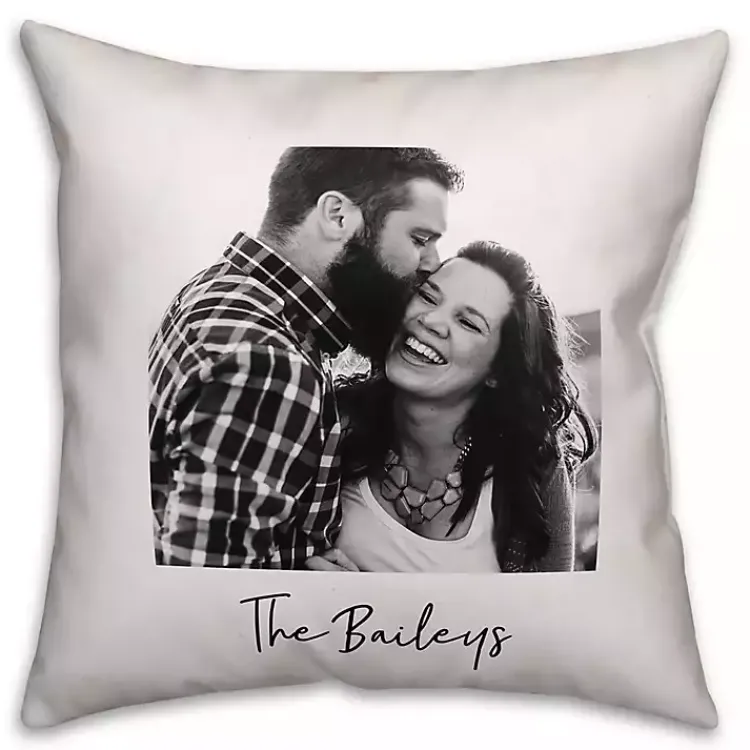 Kirklands Home Outdoor Cushions & Pillows|Personalized Black and White Pillow