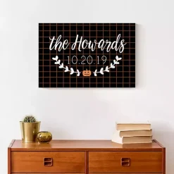 Discount Personalized Checkered Halloween Wall Plaque Halloween