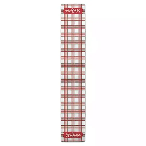 New Personalized Christmas Plaid Table Runner, 72 in. Christmas Dining & Entertaining