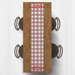 New Personalized Christmas Plaid Table Runner, 90 in. Christmas Dining & Entertaining