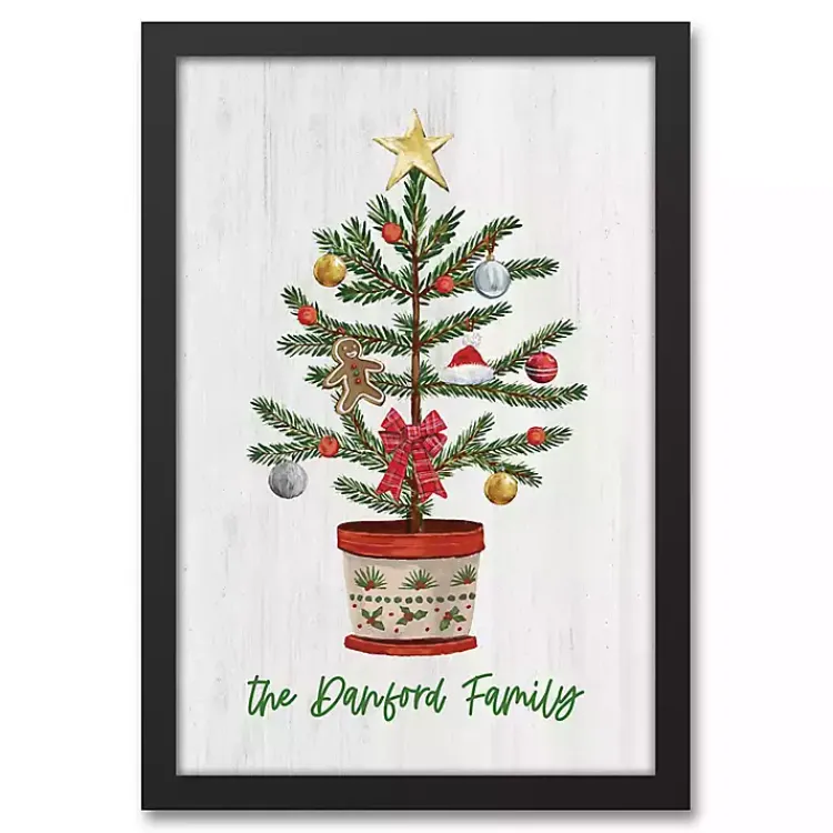 Outlet Personalized Christmas Tree Framed Canvas Print Christmas Art & Wall Decor