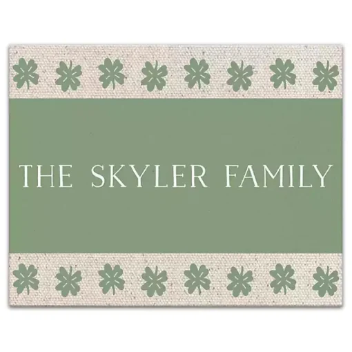Outlet Personalized Clover Stripe Irish Canvas Print St Patricks Day Decorations