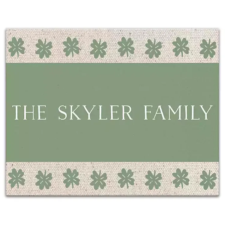 Outlet Personalized Clover Stripe Irish Canvas Print St Patricks Day Decorations