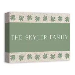 Outlet Personalized Clover Stripe Irish Canvas Print St Patricks Day Decorations