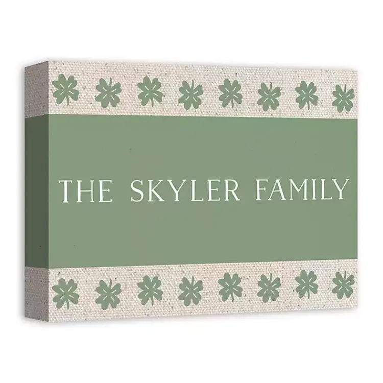 Outlet Personalized Clover Stripe Irish Canvas Print St Patricks Day Decorations