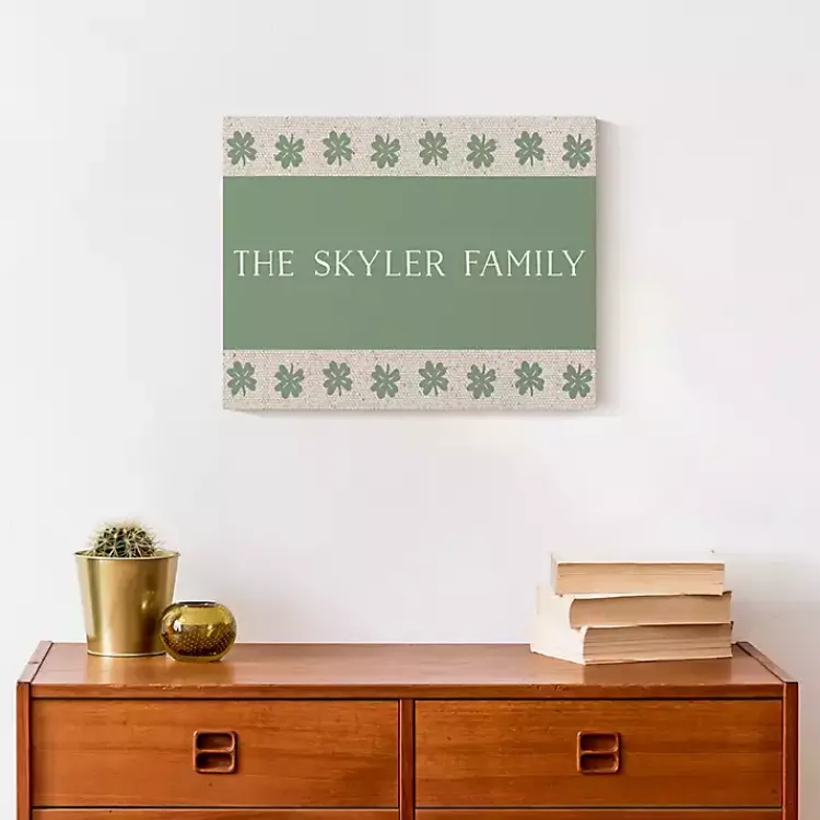 Outlet Personalized Clover Stripe Irish Canvas Print St Patricks Day Decorations