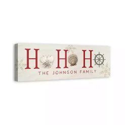 Hot Personalized Coastal Ho Ho Ho Canvas Art Print Christmas Art & Wall Decor