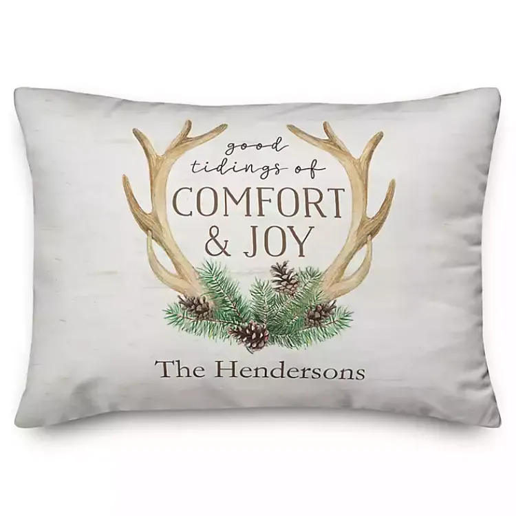 Clearance Personalized Comfort & Joy Antler Pillow Pillows