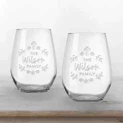 Best Personalized Easter Cross Wine Glasses, Set of 2 Easter Decorations