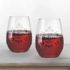 Best Personalized Easter Cross Wine Glasses, Set of 2 Easter Decorations