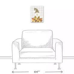 Online Personalized Fall Gnome Monogram Canvas Art Print Fall
