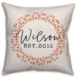 Hot Personalized Fall Leaves Wreath Pillow Fall